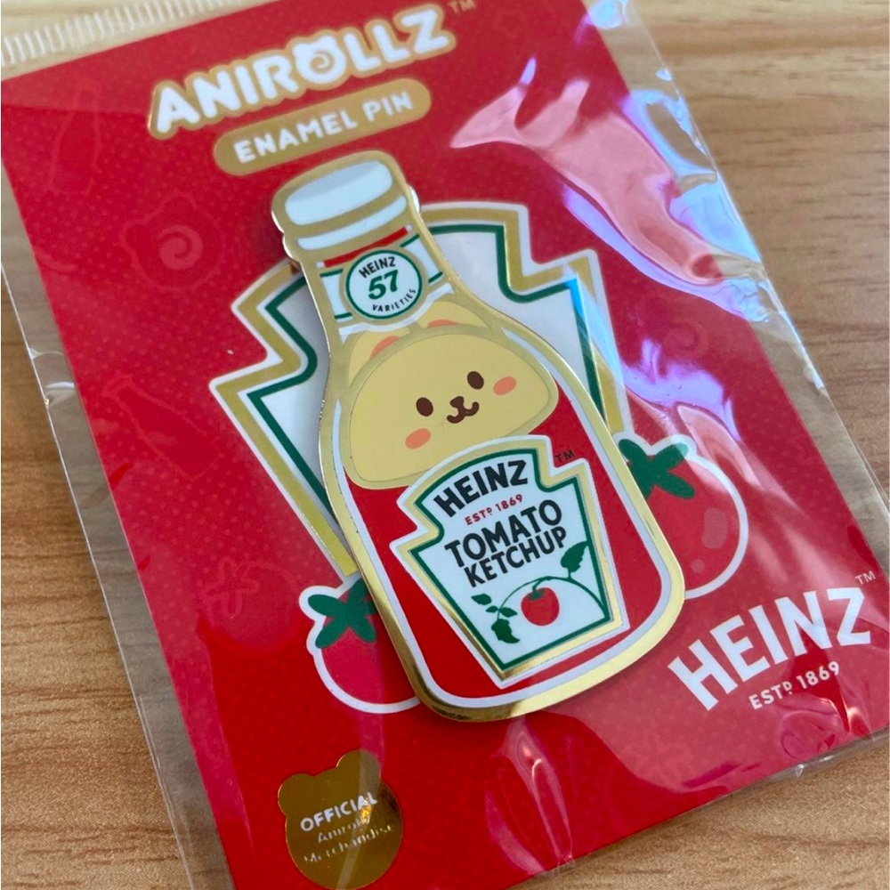 Anirollz x Heinz Ketchup Animal Character Enamel Pin - Bunny
